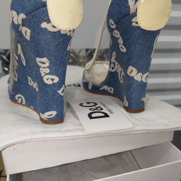 💖✨WEDGE-👀DOLCE AND GABBANA✨👀🤩😍❤️SEXY SHOES!-Denim monogram 👀 - Picture 7 of 16
